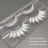 Luwigs White False Eyelashes Cosplay Halloween White Lashes Extension Tools Reusable Natural Looking Anime Makeup Masquerade Party