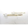 Set of 2 gold and pearl bobby pins