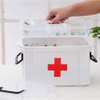 PUZOU First Aid Kit Portable Emergency Box Plastic Medicine Storage Box Travel Medicine Box for Home Travel Workplace (JJ10111328-AM477-US-FSJ)