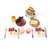 iLAND Miniature Dollhouse Accessories of Dollhouse Kitchen, Miniature Food (Lover Breakfast 16pcs A)
