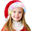 tgosomt Santa Hat, Light up Christmas Hat, Santa Hat with LED Lights, Flashing Santa Hat for Adults & kids Christmas Gifts