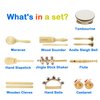 Chriffer Kids Musical Instruments Toys, Percussion Instruments Set with Storage Bag, Preschool Educational Music Toys for Boys Girls, Natural Eco-Friendly Wooden Music Set (10pcs)