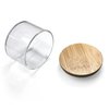 Acrylic Liquid Powder Glass Dappen Dish Glass Cup w Lock Bamboo Cap Lid Bowl for Acrylic Nail Art Kit (HJ-NAPB026-2pcs)