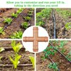 Gardrip Drip Irrigation Barbed Cross Tee：10 Pack Drip Irrigation Cross Parts Fits for 1/2 Inch Drip Irrigation Tubing 17mm 0.600" ID Barbed Connectors for Patio Lawn Garden