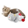 AFP Heartbeat Cat Calming Toy Heartbeat Kitty Toys Stuffed Plush Warm Toys for Cats Comfort Kitty Stress Relief and Sleep Aid Toy