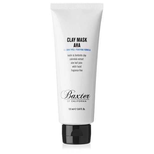 Baxter of California Purify Clay Mask AHA for Men | Kaolin Clay & Bentonite Clay | Fragrance-Free | Spot Treatments | All Skin Types | 3.4 fl oz.