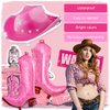 Wettarn 8 Pcs Cowgirl Party Decorations Cowgirl Boot Balloons, Pink Cowgirl Cowboy Hat Balloon Western Cowgirl Balloons Birthday Party Decoration, Bachelorette Party Decorations for Themed Birthday