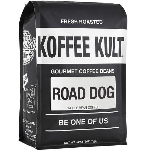 Koffee Kult Road Dog Dark Roast Coffee Beans (whole bean,32oz)