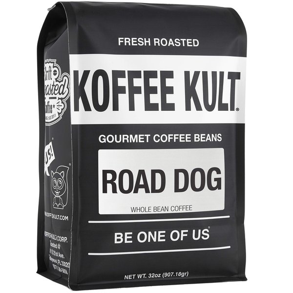 Koffee Kult Road Dog Dark Roast Coffee Beans (whole bean,32oz)