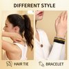EVITA PERONI 12 Pcs Hair Ties No Damage High Elastics Ponytail Holders for Thick Thin Hair Loop Weave High Stretch Hair Tie for Women Hair Accessories (Black, Brown, Orange, Apricot)