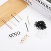 Tbestmax Hair Pins Set-100 Pcs U Pins 100 Pcs Bobby Pins Clips 6 Spiral Spin Hair Pins and 150 Rubber Bands, Hair Grips to Clip Ballet Hair Net