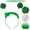 PEUTIER St Patricks Day Headband, Shamrock Headband Irish Green Clover Headpiece Hairband St Patrick Costume Accessories for Women Girls Decoration Party Favors Supplies
