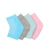 Snadulor 3 Pairs Moisturizing Feet Sleeve Gel Heel Socks for Dry Cracked Heels,Spa Gel Socks,Open Toe Socks for Men Women,Nude