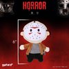 Warner Bros Horror Movies Friday The 13th Jason Voorhees Figure Plush Dog Toy | Medium Dog Toy from Friday The 13th Collection | Squeaky Dog Toy Halloween Dog Chew Toy, 6 Inch