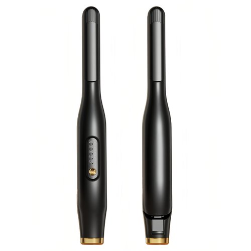LEMATEEK Mini Flat Iron 1/2 Inch - Small Straightener and Curler 2 in 1 for Short Hair, Bangs, Bobs, Edges, Beards, Temperature Adjustable, Dual Voltage Travel Flat Iron, Black