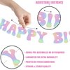KatchOn Iridescent Happy Birthday Banner Prestrung - 10 Feet | Disco Happy Birthday Sign | Iridescent Party Decorations | Disco Birthday Banner for Women | Holographic Disco Birthday Party Decorations