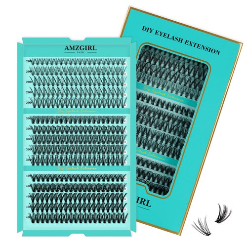 Lash Clusters 300pcs Eyelashes Cluster Individual Wispy Lashes Thin Band for Lash Extension at Home for Beginners by AMZGlRL (20d+30d+40d-D,10-16mm Mixed)