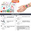 96PCS Funny Future Pharmacist Pharmacy Stickers Temporary Tattoos Happy Birthday Party Decorations Supplies Favors Decor Doctor Nurse Tattoo Gifts For Graduation Kids Adults Boys Girls Prizes Carnival