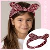 2 Pieces Bandana Headband for Women and Girls, Knot Retro Print Headbands Paisley Print Headband Headwrap Adjustable Headwrap (Deep Red, White)