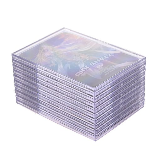 AKUXO Card Protectors Trading Card Sleeves Top Loaders 20 pcs Hard Acrylic Card Protector Clear Card Brick + 5 Display Stand Fit for Standard Sports Cards,Baseball Card Holder Cases Collectibles