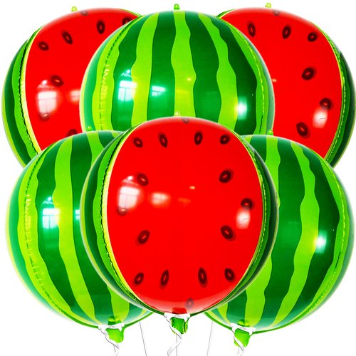KatchOn Watermelon Balloons, 6 Count, 22 Inch, One In A Melon Party Decorations, Summer Party Decorations