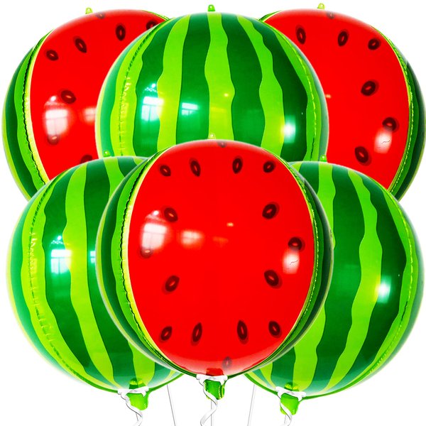KatchOn Watermelon Balloons, 6 Count, 22 Inch, One In A Melon Party Decorations, Summer Party Decorations
