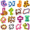 46 Pack 24 Links Wacky Tracks Snap and Click Fidget Toys,Fidget Snake Toy for Party Favors,Plastic Chains Finger Sensory Toys,Stress Relief Toys for Kids
