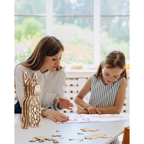 Wooden 3D Puzzles for Adults: Mechanical Bulldog Clock Model - Christmas-Themed Wooden Clock Kits to Build with Wall Clock Pendulum