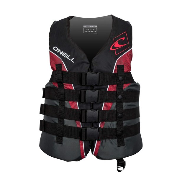 O'Neill Men's Superlite USCG Life Vest,Black/Graphite/Red:White,XL