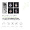 Honeybee Gardens Quad Eye Shadow Compact in Moon & Stars, Pale Pink, Deep Purple Shades, Refillable & Customizable, Vegan, 4 Pack 26mm Pans
