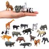 Flormoon 16Pcs Mini Animals Figures, Realistic Wild Animals Toys for Cupcake Toppers, Learning Educational Toys, Birthday Party Favors Gift for Kids Toddlers