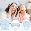 ACO-UINT 6Pcs Blue Spa Headbands and Wrist Washbands Set, Skincare Headbands Snail Face Wash Headband Makeup Headband, Terry Cloth Headbands Face Towel Wristbands Puffy Hair Band for Washing Face
