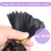 Curly Bulk Hair For Braiding Hair 18inch Wet And Wavy No Weft Quality Synthetic Hair Braiding Extensions For Boho Braids Natural Color 2 Bundles/Pack (Total 150g)