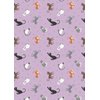Lewis & Irene Small Things Pets Fabric Collection Cats on Warm Lilac SM28.2 100% Cotton Fabric by The Yard