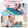 Premium Baby Tummy Time Mirror with Crinkle Books for Babies, Baby Teether Toys, Baby Books 0-6 Months, Tummy Time Toys Developmental Newborn Sensory Toys, Baby Mirror Tummy Time Gift 6-12 Months