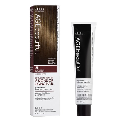 AGE beautiful Permanent Hair Color Dye Liqui Creme | 100% Gray Coverage | Anti-Aging Haircolor | ...