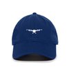 Tech Design Drone Symbol Baseball Cap Embroidered Cotton Adjustable Dad Hat Royal Blue