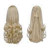 Blonde Ponytail Extension,Claw Clip Ponytails 12in Curly 3.8 OZ Fake Hair Extensions Synthetic Hair pieces for Women SYXLCYGG Wig Black Girl Fluffy¬ Tangled