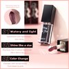 Bekoeen 2Pcs Magic Color Changing Lip Oil,Moisturizing Glimmer Lip Oil,Big Brush Color Changing Lip Oil,Smooth Non-Sticky Lip Gloss Oil Lip Balm, Fresh Girl's Lip Care(Rose pink)
