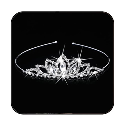 Yean Silver Crystal Tiara Crowns Rhinestone Birthday Crowns Headband Tiaras for Women (Silver)