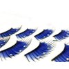 5 Pairs Blue Fluffy False Eyelashes with Rhinestone 3D Shiny Long and Thick Exaggerated False Eyelashes Extension Handmade Grafting Dramatic Fake Eyelashes Makeup Eye Lashes for Women and Girls