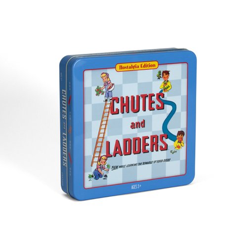WS Game Company Chutes and Ladders Nostalgia Edition Board Game in Collectible Tin