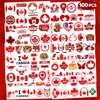Canada Temporary Tattoos Happy Canada Day Party Decorations Favors Supplies Themed Cute Stickers 10 Sheets 100 PCS Gifts for Baby Girls Boys Class School Carnival