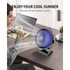 USB Desk Fan, Mini Fan but Powerful, Portable USB Fan with 3 Speeds, Quiet Table Personal Fan, 360°Rotate Coolness, Small Table Fan for Home,Office, Bedroom, Desktop,Travel, USB Powered, Black