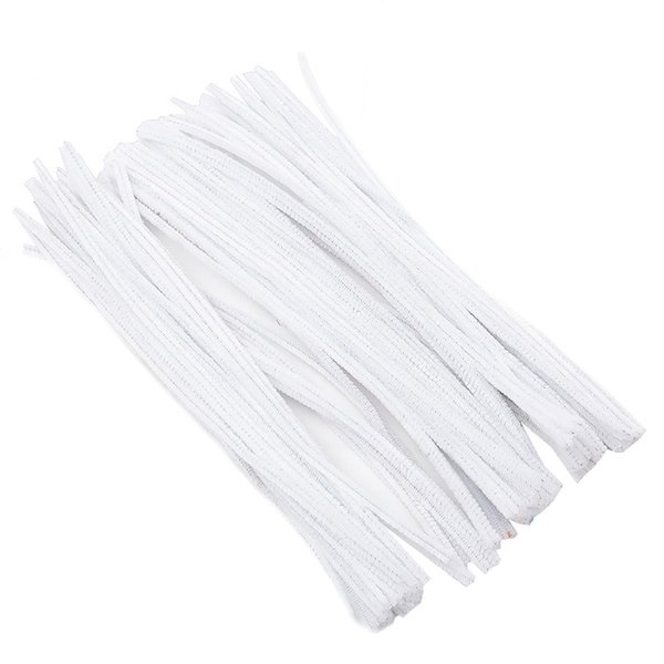 White Pipe Cleaners, 100pcs Thick Pipe Cleaners Craft Supplies, 15 Colors Chenille Stems Art Supplies 12 inch Pipe Cleaners Chenille Stems for Make Creative DIY Arts Projects