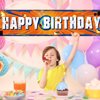 Sumind Dart Battle Party Supplies Horizontal Fabric Happy Birthday Banner, Orange, Boys Birthday Party Decorations, 71 x 16 Inch, Tear Resistant, Lightweight, Fold