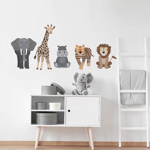 Safari Animal Wall Decals, Nursery Wall Decals, Jungle Wall Stickers