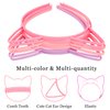 KICOSY 25Pcs Cat Ears Headbands for Women Plastic Kitty Hairbands Cat Ear Hair Hoops Halloween Decorations Hair Accessories for Women Favor for Party Costume Daily Wearing