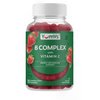 B-Complex with Vitamin C Gummies by YumVs | Daily Dietary Supplement for Adults and Kids | B6, B12, Vitamin C, Folic Acid, Niacin, and Biotin | Natural Strawberry Flavor Chewables, 70-Count | Kosher