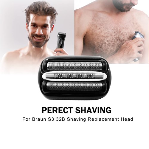 VIDSA 32B S3 Electric Replacement Shaver Head Accessories for Braun Series 3 Shaving Razor Head, Suitable for Braun S3 3040s 3000s 3050cc 3010s 3070cc 3080s 3090s 310s 3020s 330s 370cc-4 380s-4, Etc.